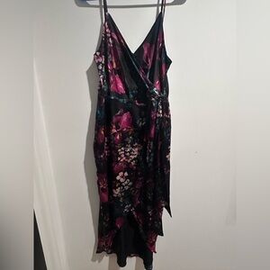 Express Pink Asymmetrical Wrap Sundress